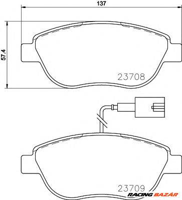 TEXTAR 2370901 - fékbetét ABARTH FIAT OPEL VAUXHALL