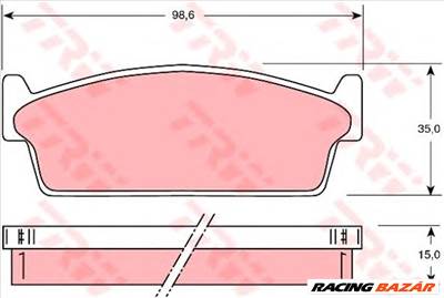 TRW GDB1021 - fékbetét NISSAN