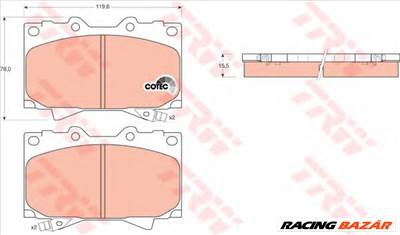 TRW GDB3197 - fékbetét BAW HONDA LEXUS TOYOTA TOYOTA (FAW)