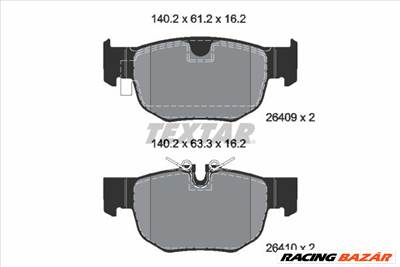 TEXTAR 2640901 - fékbetétkészlet, tárcsafék JAGUAR