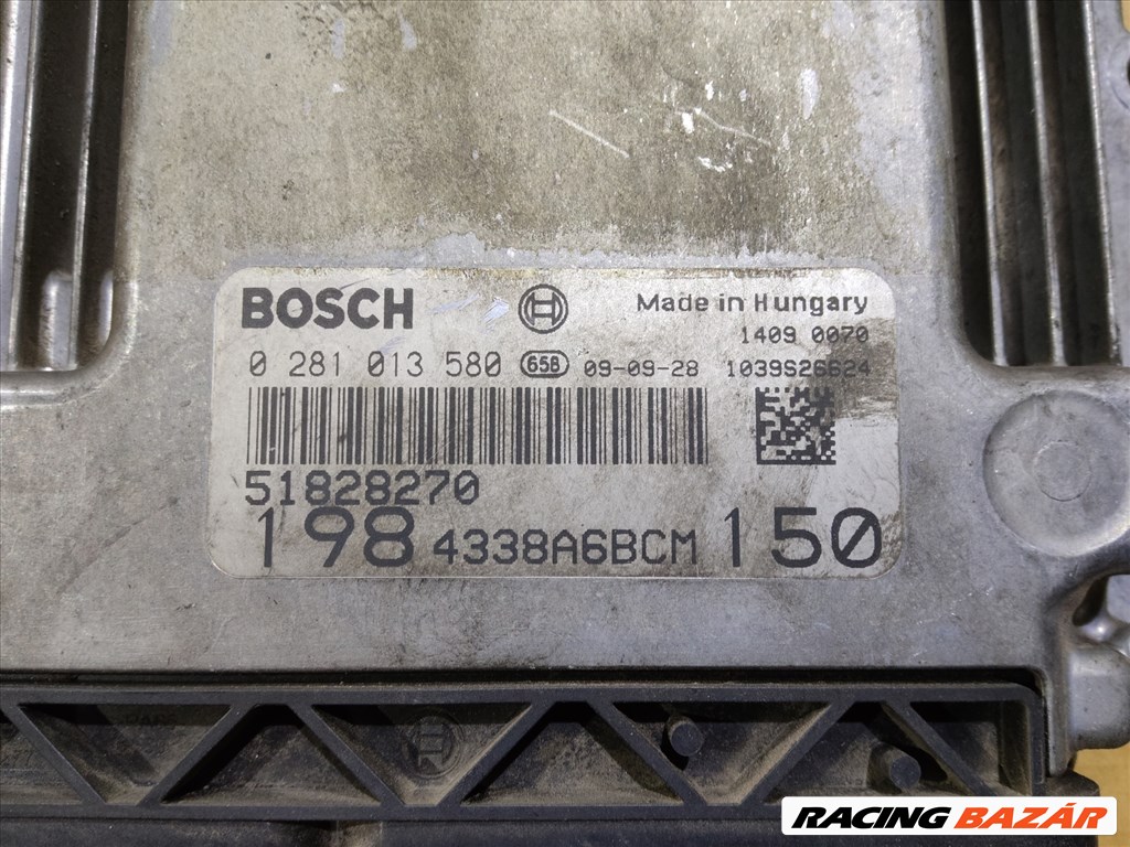 166150 Fiat Bravo 2007-2014 1,9 16v Diesel motorvezérlő szett  0281013580 ,  51828270 3. kép