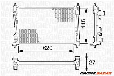 MAGNETI MARELLI 350213385000 - Vízhűtő (Hűtőradiátor) FIAT OPEL VAUXHALL