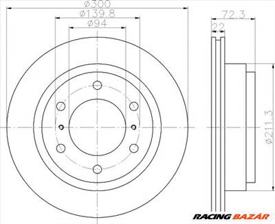 TEXTAR 92135103 - féktárcsa CHANGFENG MITSUBISHI MITSUBISHI (GAC)