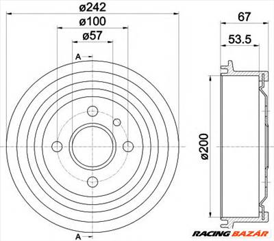 TEXTAR 94008600 - fékdob BEDFORD BUICK CHEVROLET DAEWOO FSO HOLDEN OPEL VAUXHALL ZAZ