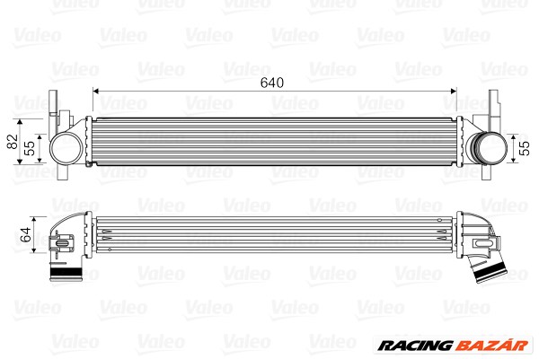 VALEO 818574 - töltőlevegő-hűtő AUDI SEAT SKODA VW 1. kép