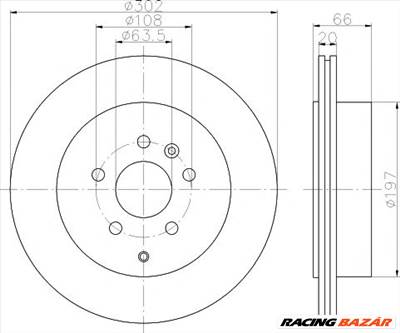TEXTAR 92162803 - féktárcsa FORD USA LAND ROVER