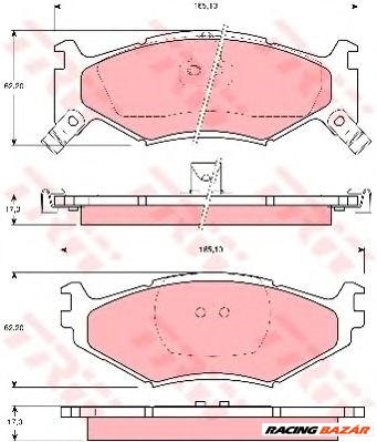 TRW GDB1157 - fékbetét CHRYSLER DODGE 1. kép
