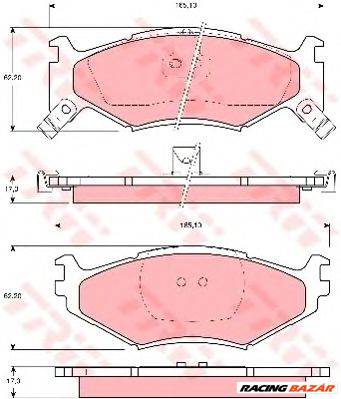 TRW GDB1157 - fékbetét CHRYSLER DODGE