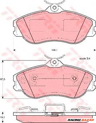 TRW GDB815 - fékbetét AUDI