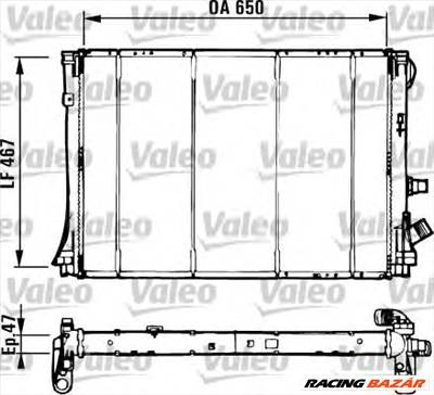 VALEO 731529 - Vízhűtő (Hűtőradiátor) RENAULT