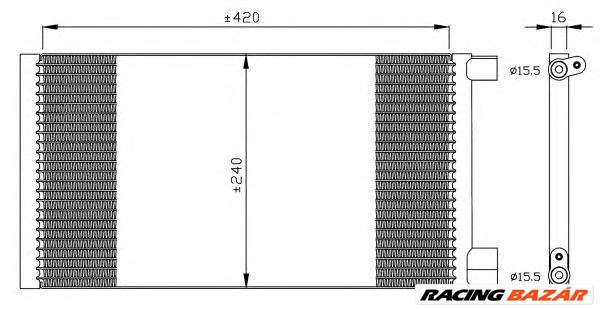 NRF 35487 - klíma kondenzátor FIAT 1. kép