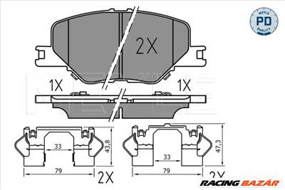 MEYLE 025 228 3819/PD - fékbetétkészlet, tárcsafék OPEL VAUXHALL