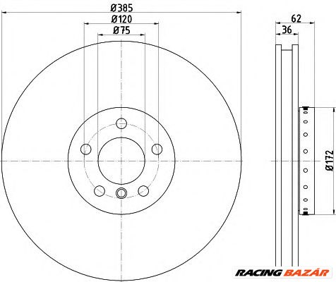 TEXTAR 92266425 - féktárcsa BMW 1. kép