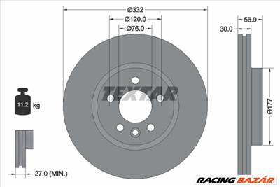 TEXTAR 92307705 - féktárcsa VW