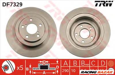 TRW DF7329 - féktárcsa SUBARU