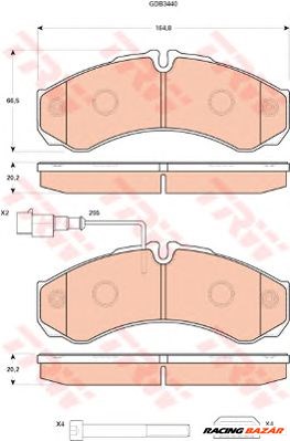 TRW GDB3440 - fékbetét LADA NISSAN RENAULT TRUCKS 1. kép