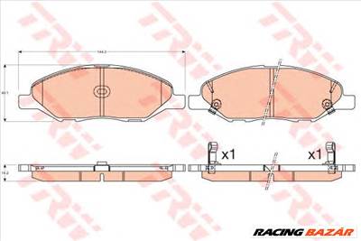 TRW GDB3577 - fékbetét NISSAN