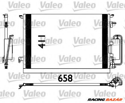 VALEO 817647 - klíma kondenzátor FIAT HOLDEN OPEL SAAB VAUXHALL 1. kép