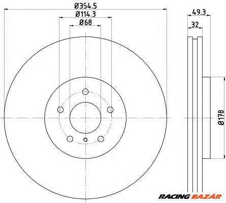 TEXTAR 92199105 - féktárcsa INFINITI NISSAN 1. kép