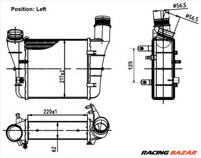 NRF 30251 - töltőlevegőhűtő AUDI SEAT