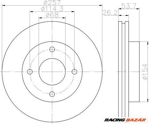 TEXTAR 92253103 - féktárcsa MITSUBISHI NISSAN 1. kép