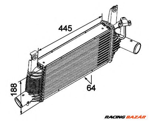 NRF 30527 - töltőlevegőhűtő NISSAN 1. kép