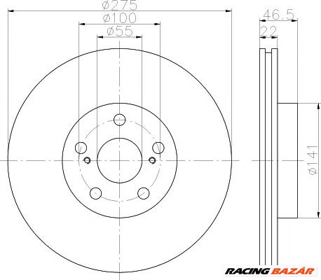 TEXTAR 92199300 - féktárcsa SCION SUBARU TOYOTA 1. kép