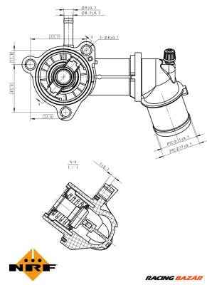 NRF 725164 - termosztát, hűtőfolyadék ALFA ROMEO CHEVROLET FIAT JEEP OPEL SUZUKI VAUXHALL