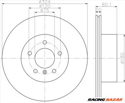 TEXTAR 92146303 - féktárcsa BMW SSANGYONG