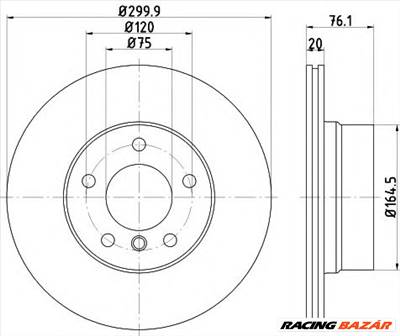TEXTAR 92199503 - féktárcsa BMW