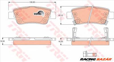 TRW GDB3446 - fékbetét HONDA