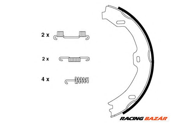 TEXTAR 91058800 - kézifék fékpofakészlet MAYBACH MERCEDES-BENZ MERCEDES-BENZ (BBDC) 1. kép