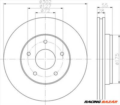TEXTAR 92253303 - féktárcsa JEEP