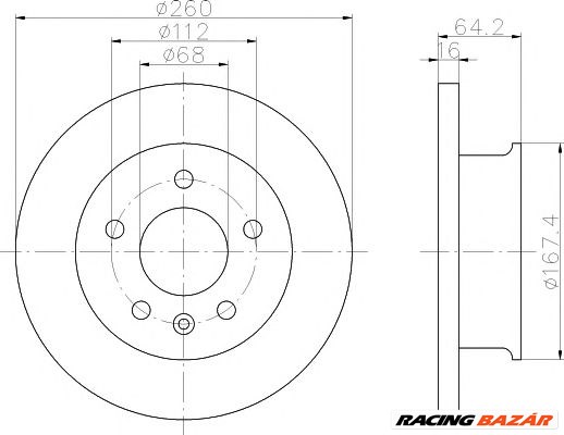 TEXTAR 92055900 - féktárcsa VW 1. kép