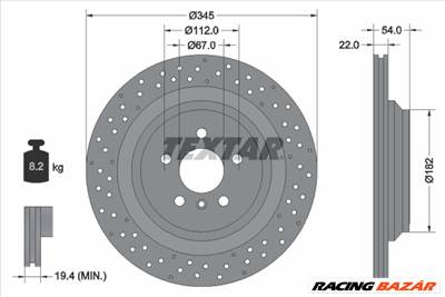 TEXTAR 92283703 - féktárcsa BRABUS MERCEDES-BENZ