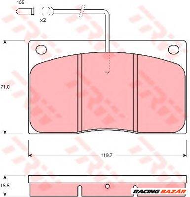 TRW GDB443 - fékbetét RENAULT