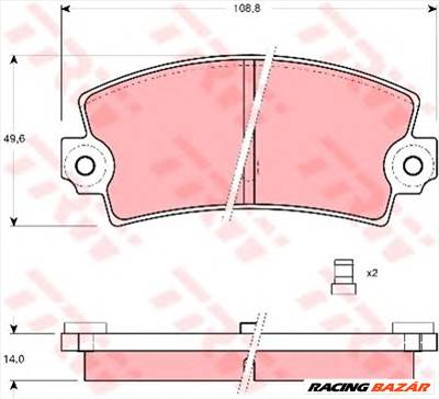 TRW GDB149 - fékbetét ALPINE FIAT LOTUS RENAULT TALBOT