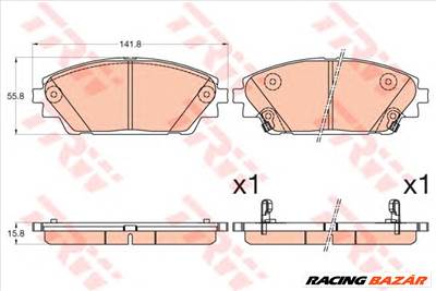 TRW GDB3592 - fékbetét MAZDA MAZDA (CHANGAN)