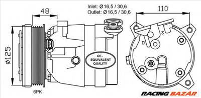 NRF 32022 - klíma kompresszor OPEL VAUXHALL