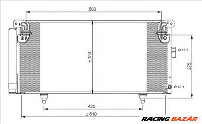 NRF 35868 - klíma kondenzátor SUBARU