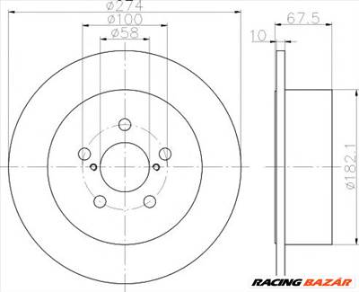 TEXTAR 92167800 - féktárcsa SUBARU