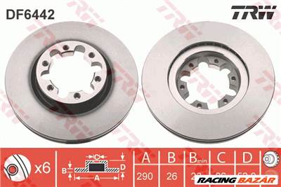 TRW DF6442 - féktárcsa NISSAN RENAULT TRUCKS