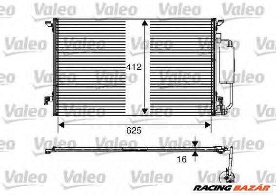 VALEO 817711 - klíma kondenzátor CADILLAC SAAB 1. kép