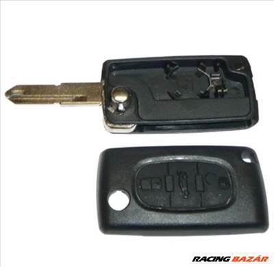 Citroen C6 új utángyártott bicskakulcs 3 gombos hegyes 2005-2012-ig