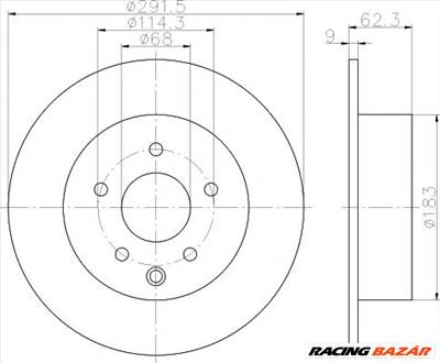 TEXTAR 92237103 - féktárcsa HAIMA (FAW) INFINITI NISSAN NISSAN (DFAC) NISSAN (DONGFENG) SAMSUNG SUZU