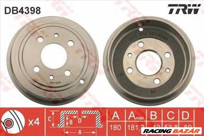 TRW DB4398 - fékdob FIAT FORD LANCIA