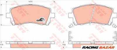 TRW GDB3217 - fékbetét SUBARU