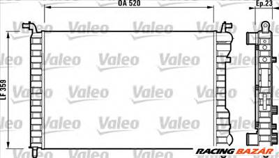 VALEO 732812 - Vízhűtő (Hűtőradiátor) FIAT