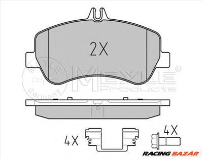 MEYLE 025 248 6720 - fékbetét MERCEDES-BENZ MERCEDES-BENZ (BBDC)