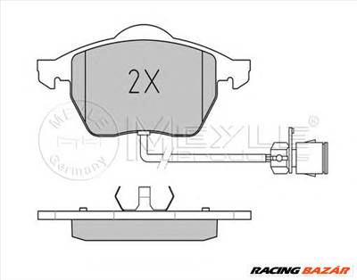 MEYLE 025 206 7619/W - fékbetét AUDI AUDI (FAW)